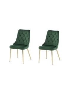 Matstol Velvet Deluxe, Grön/Guld 2