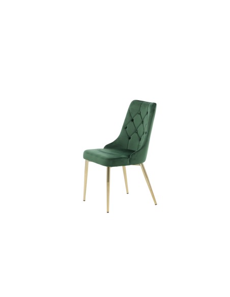 Matstol Velvet Deluxe, Grön/Guld