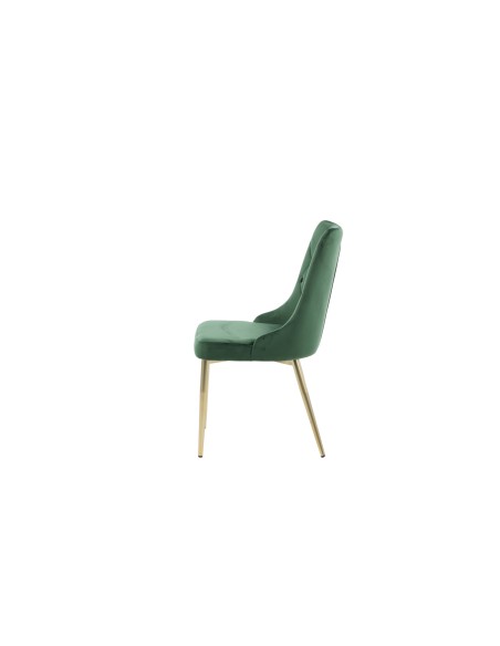 Matstol Velvet Deluxe, Grön/Guld