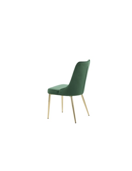 Matstol Velvet Deluxe, Grön/Guld