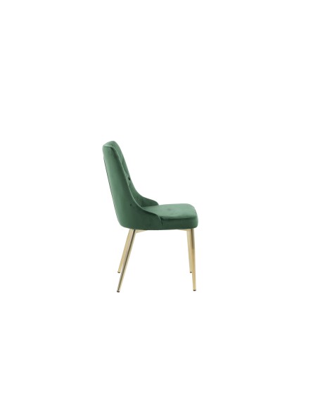 Matstol Velvet Deluxe, Grön/Guld