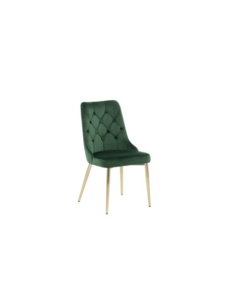 Matstol Velvet Deluxe, Grön/Guld