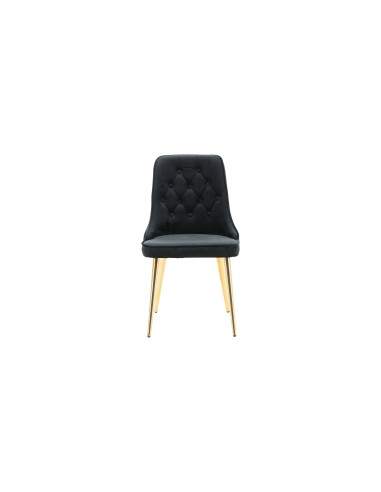 Matstol Velvet Deluxe, Svart/Guld