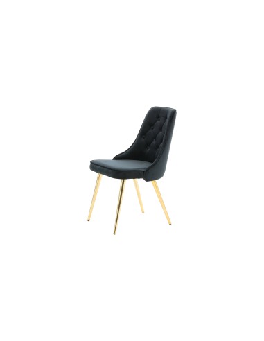 Matstol Velvet Deluxe, Svart/Guld