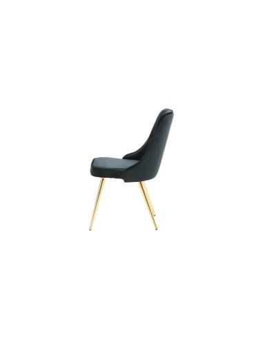 Matstol Velvet Deluxe, Svart/Guld