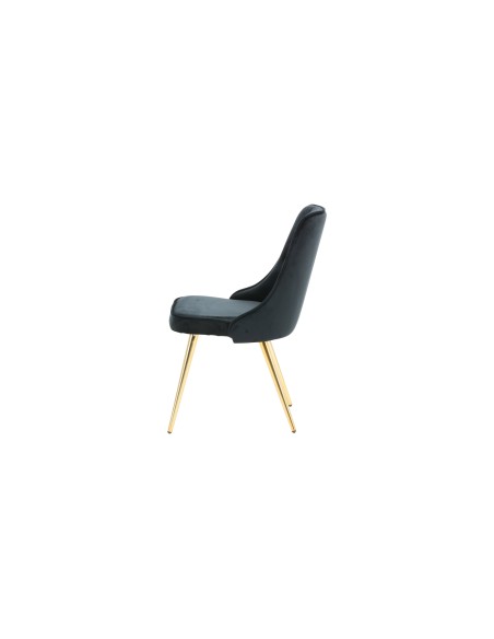 Matstol Velvet Deluxe, Svart/Guld