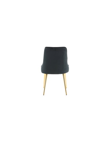 Matstol Velvet Deluxe, Svart/Guld