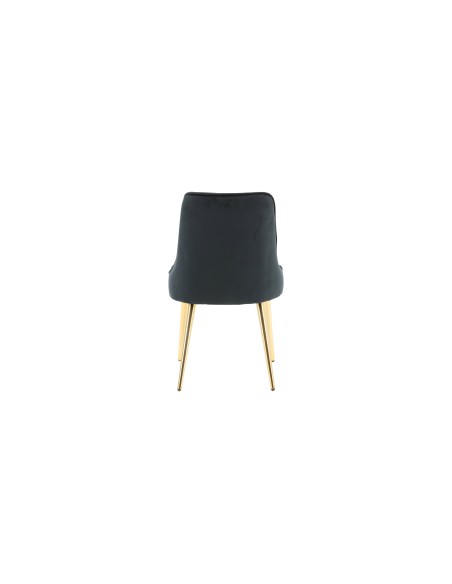 Matstol Velvet Deluxe, Svart/Guld