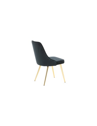 Matstol Velvet Deluxe, Svart/Guld