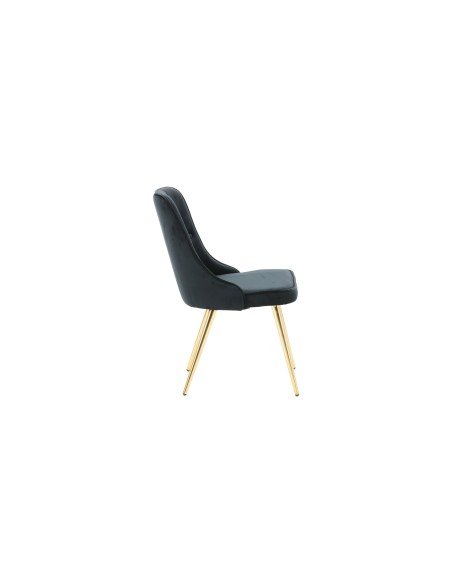 Matstol Velvet Deluxe, Svart/Guld