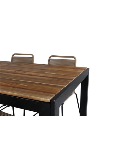 Matgrupp Bois med Lindos matstolar, 205 × 90 cm