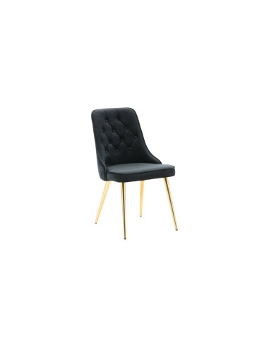 Matstol Velvet Deluxe, Svart/Guld