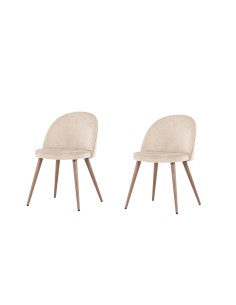 Matstol Velvet, Beige/Mocca 2