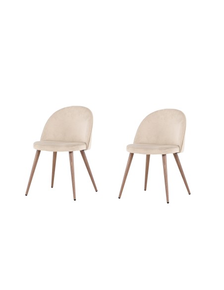 Matstol Velvet, Beige/Mocca