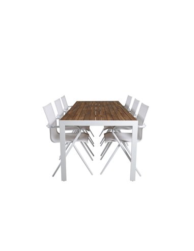 Matgrupp Bois med Alina matstolar, 205 × 90 cm