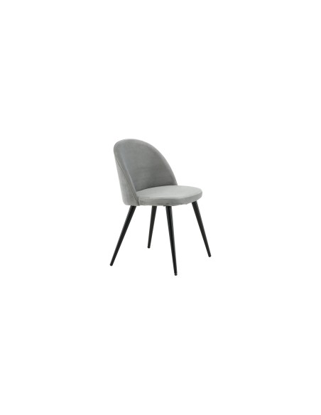 Matstol Velvet, Ljusgrå/Svart