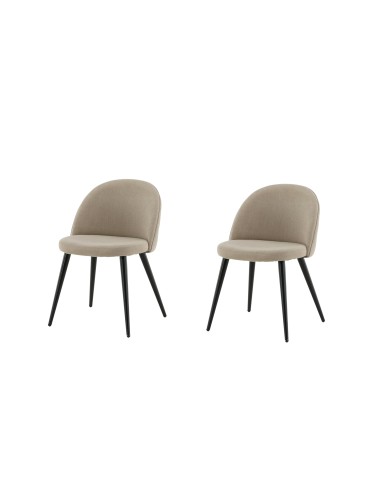 Matstol Velvet, Beige/Svart