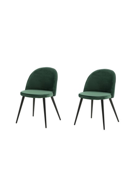 Matstol Velvet, Grön/Svart
