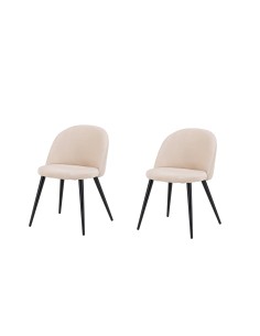 Matstol Velvet, Beige/Svart