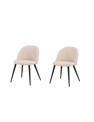 Matstol Velvet, Beige/Svart