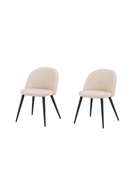 Matstol Velvet, Beige/Svart
