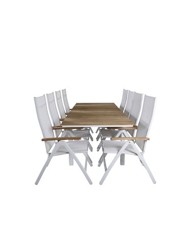 Matgrupp Mexico med Panama matstolar, 160 × 90 cm