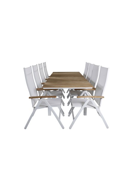 Matgrupp Mexico med Panama matstolar, 160 × 90 cm