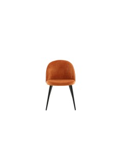 Matstol Velvet, Rostorange/Svart