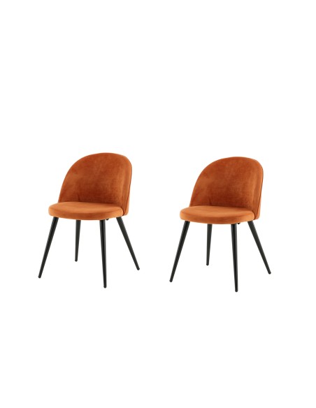 Matstol Velvet, Rostorange/Svart