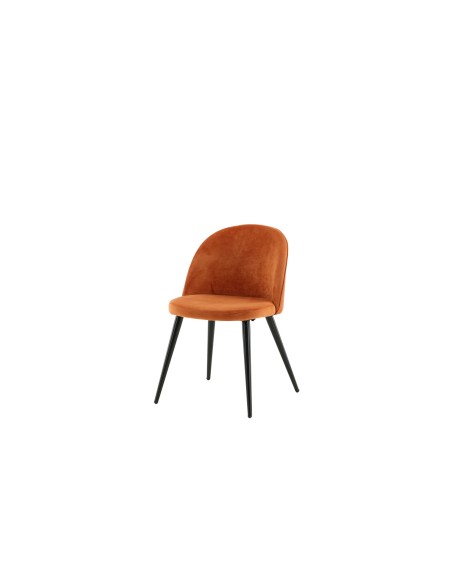 Matstol Velvet, Rostorange/Svart