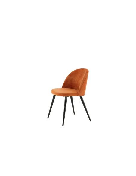Matstol Velvet, Rostorange/Svart