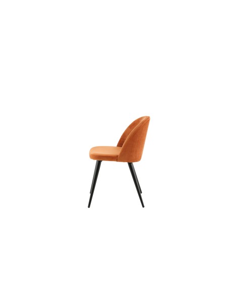 Matstol Velvet, Rostorange/Svart