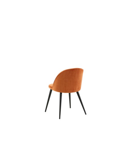Matstol Velvet, Rostorange/Svart