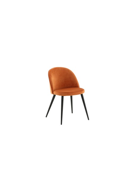 Matstol Velvet, Rostorange/Svart