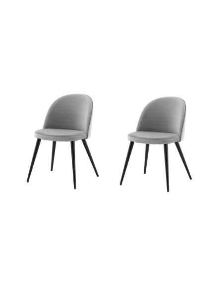 Matstol Velvet, Grå/Svart