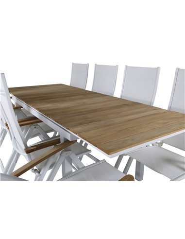 Matgrupp Mexico med Panama matstolar, 160 × 90 cm