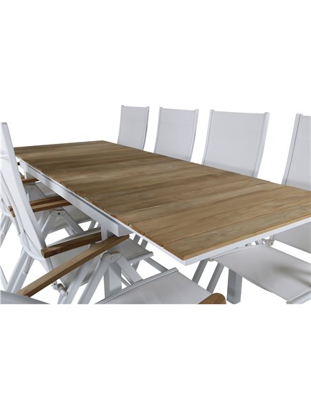 Matgrupp Mexico med Panama matstolar, 160 × 90 cm