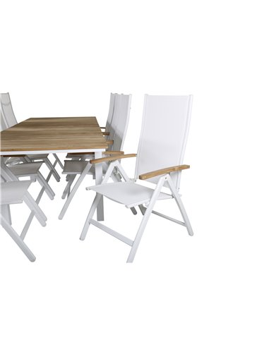 Matgrupp Mexico med Panama matstolar, 160 × 90 cm