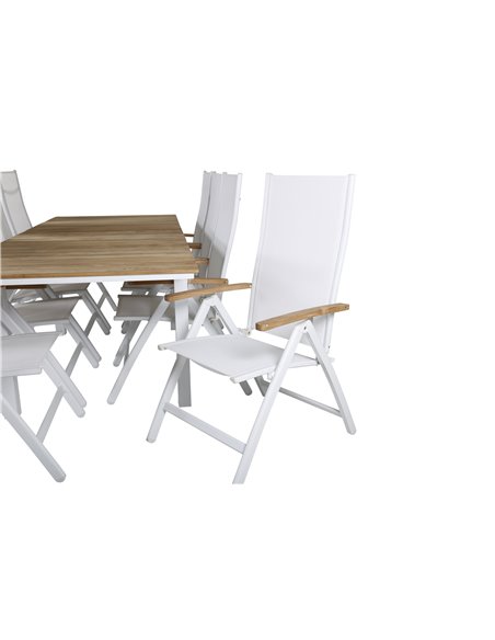 Matgrupp Mexico med Panama matstolar, 160 × 90 cm