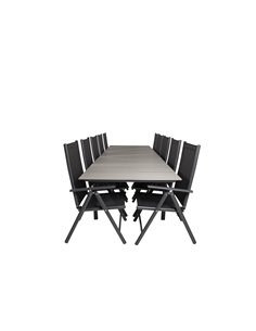 Matgrupp Levels med Break matstolar, 224 × 100 cm