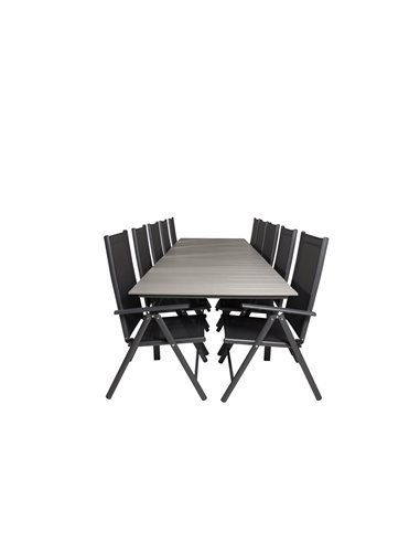 Matgrupp Levels med Break matstolar, 224 × 100 cm