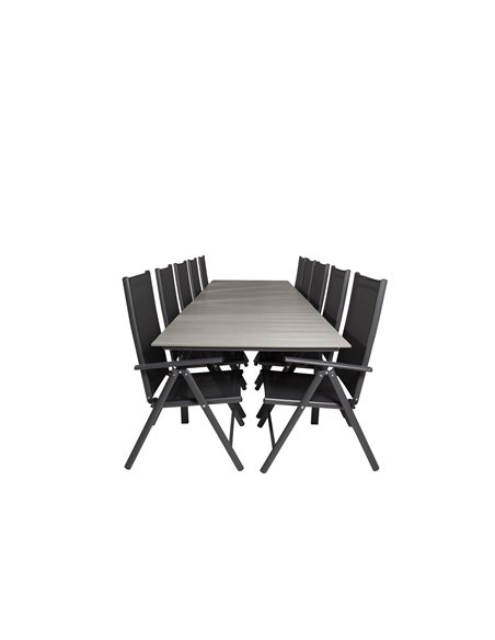 Matgrupp Levels med Break matstolar, 224 × 100 cm