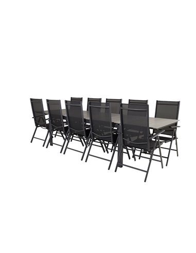 Matgrupp Levels med Break matstolar, 224 × 100 cm