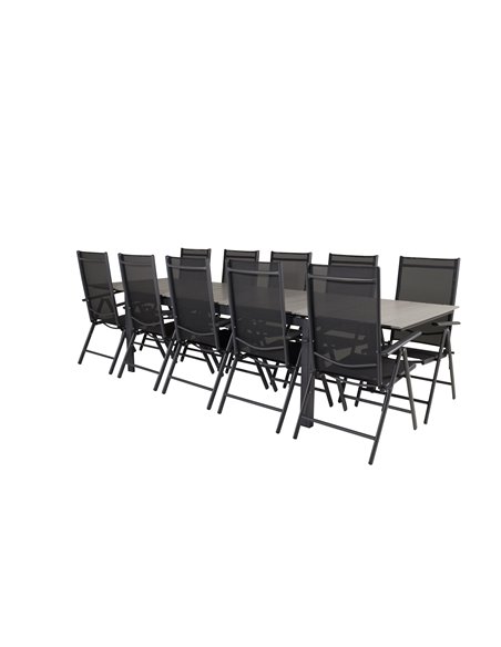 Matgrupp Levels med Break matstolar, 224 × 100 cm