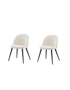 Matstol Velvet, Beige/Svart