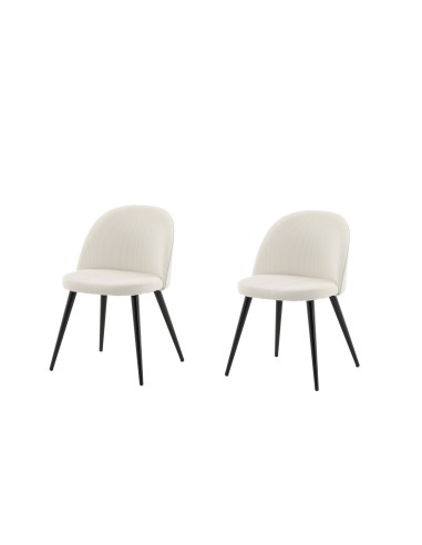 Matstol Velvet, Beige/Svart