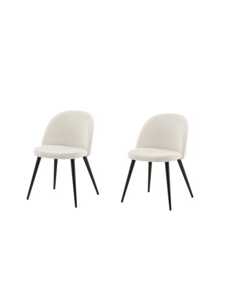 Matstol Velvet, Beige/Svart