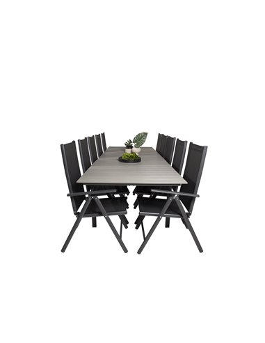 Matgrupp Levels med Break matstolar, 224 × 100 cm