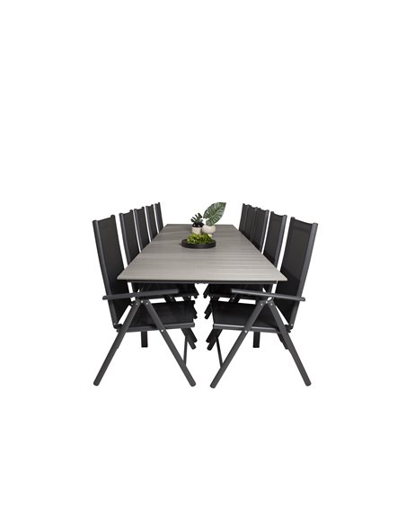 Matgrupp Levels med Break matstolar, 224 × 100 cm
