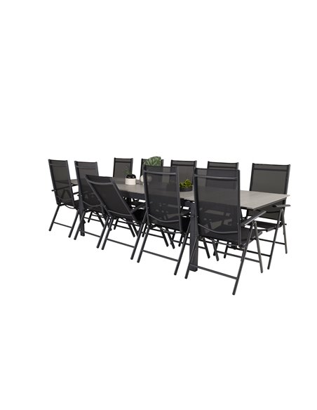 Matgrupp Levels med Break matstolar, 224 × 100 cm